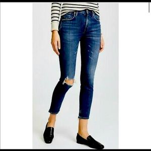 Agolde Sophie crop distressed jeans size 27 EUC